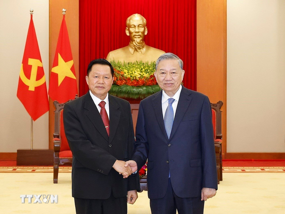 苏林总书记会见老挝公安部部长